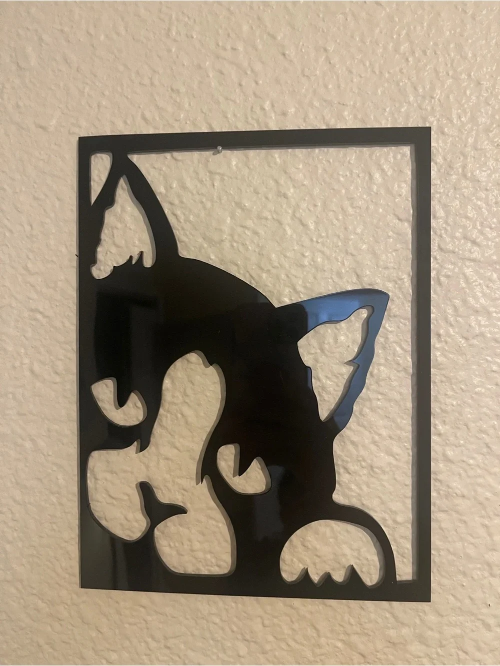 Black Cat Wall Art Mica Silhouette - Home Wall Decor